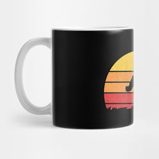 Bigfoot Vintage Retro Sunset Mug